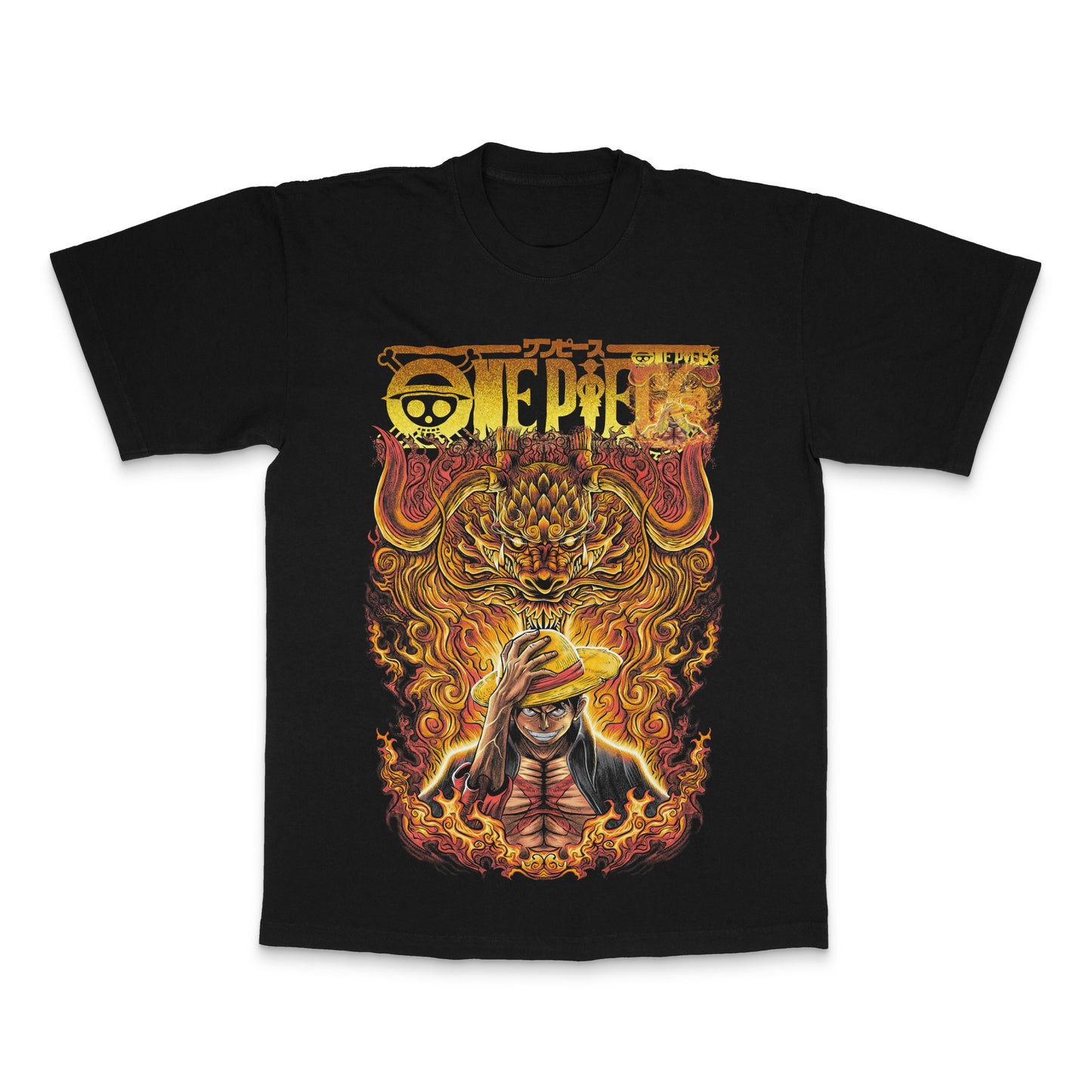 One Piece Anime Graphic Black T-shirt