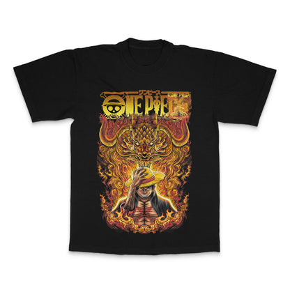 One Piece Anime Graphic Black T-shirt