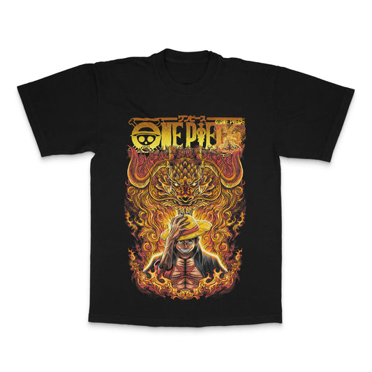 One Piece Anime Graphic Black T-shirt