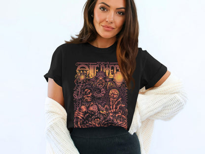 Bold Graphic Fantasy Design Black T-Shirt for Fans